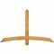 Ekena Millwork Bellingham Rough Sawn Timber Gable Bracket, Western Red Cedar, 60"W x 38"H x 2"D x 4"F, 15/12 Pitch GBW060X38X0204BEL00RWR - alternate 1